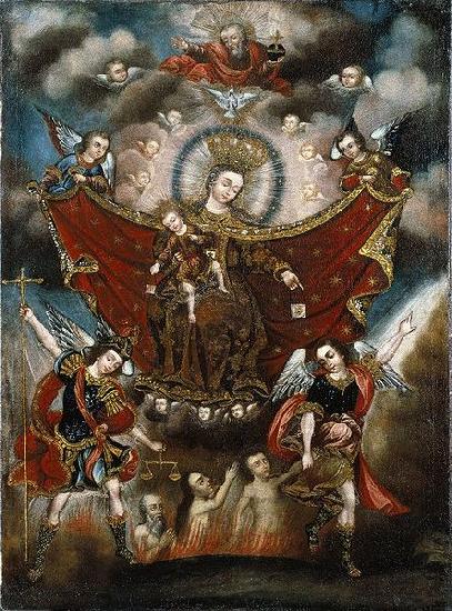 Diego Quispe Tito Virgin of Carmel Saving Souls in Purgatory oil painting image